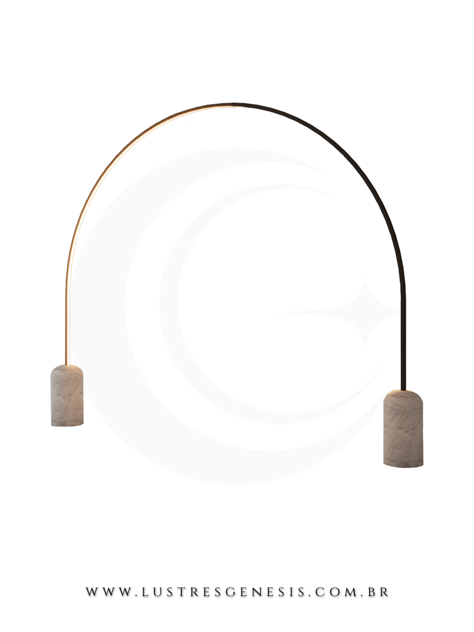 Lumin&aacute;ria de Ch&atilde;o Moderna Arco Grande LED 68W Bivolt